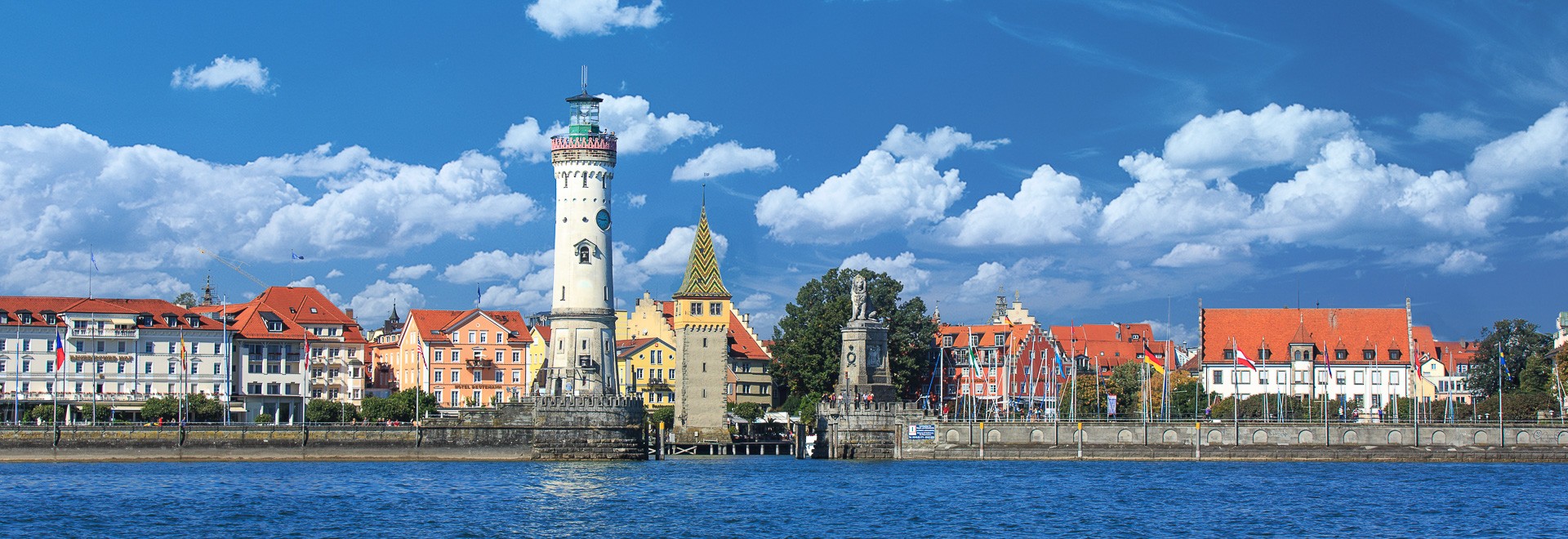 Lindauer Hafen mit Leuchtturm